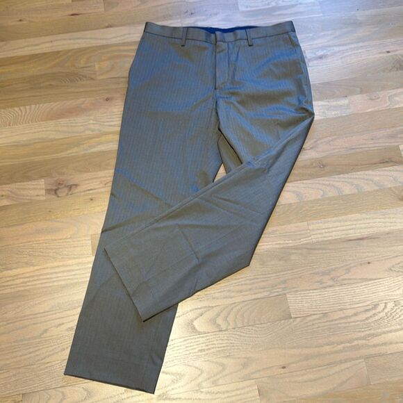 Banana Republic No Iron Slim Fit Gray Cotton Dress Pants 34x30 - Picture 1 of 6